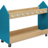EduCasa - Garderobe jassen / tassenwagen - groot (wit / lime / petrol) - Afbeelding 2
