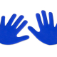 Anti slip hand, set van 2 blauw