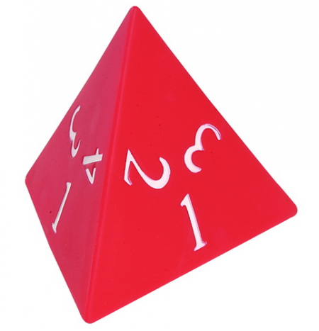 Dobbelsteen thetrahedron 1-4