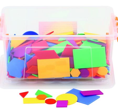 Basis geometrische figuren in kunststof doos