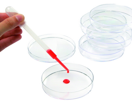Petri schaaltjes transparant met deksel, diameter 9 cm, hoogte 1,5 cm, 3 stuks