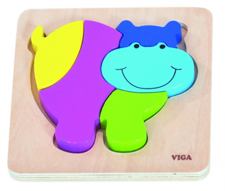 Blok puzzel nijlpaard