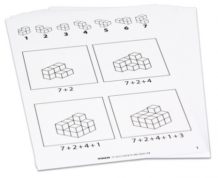 Oefenkaarten soma kubus, 10 stuks, Set 2