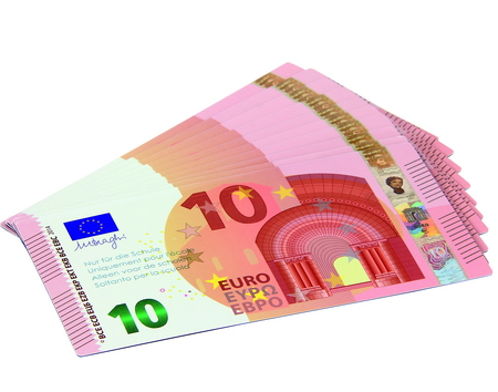 Magnetische euro's aanvulset 10 euro biljetten, 10 stuks