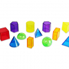 Geometrische vormen (12 stuks - 6 kleuren transparant)