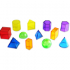 Geometrische vormen (12 stuks - 6 kleuren transparant) - Afbeelding 2