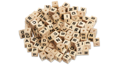 Houten letter kralen Set 300/St.