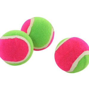 Drie vervangende klittenband ballen in groen en roze, geschikt voor het Velcro Dart spel.