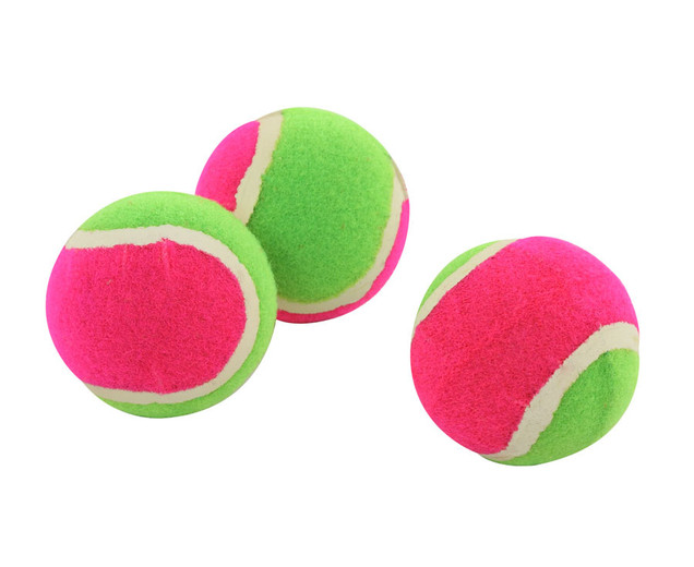 Drie vervangende klittenband ballen in groen en roze, geschikt voor het Velcro Dart spel.