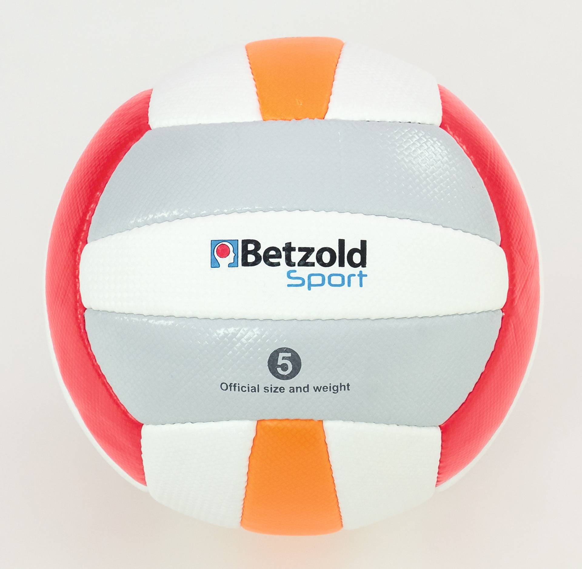 Beachvolleybal van synthetisch leer met glanzende coating, slipvaste oppervlakte en officiële maat 5.