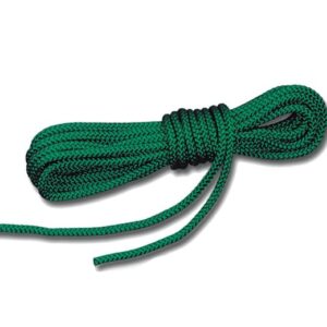 Gevlochten groen touw van 10 m, ideaal voor buitenactiviteiten en coördinatietraining voor kinderen.