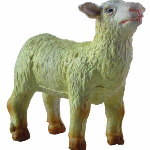 Zacht, groen lammetje met een schattige uitstraling, ideaal voor kleine kinderen en veilig voor speelomgevingen.