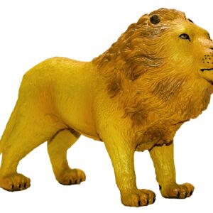 Zachte, stevige Mega Leeuw Soft in felgeel, ideaal voor kinderen om op te klimmen en rollenspellen mee te spelen.