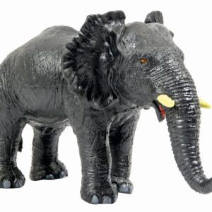 Mega Afrikaanse olifant van zacht speelgoed, 24x8,3x13,7 cm, met gedetailleerde textuur en realistische kleuren.