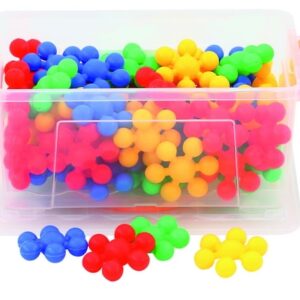 Vrolijke steekbloemen in diverse kleuren, 58 stuks met diameter van 6 cm, in een doorzichtige opbergdoos. Geschikt voor ki...