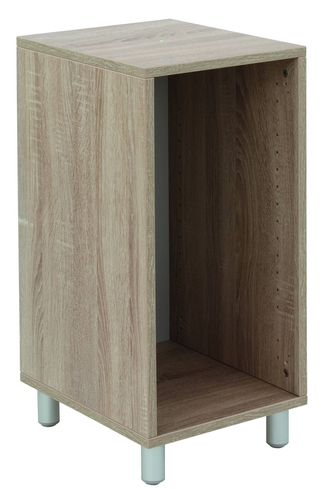 Ruime EduCasa Kast L met open vakken, ideaal voor boeken en speelgoed, stevige constructie in houtlook.