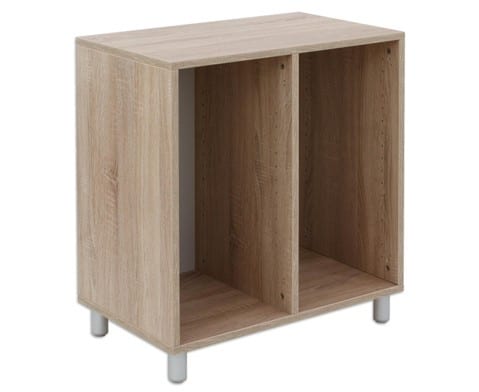 EduCasa kast 2-dlg 75cm L, praktische opbergkast met twee open compartimenten en een lichte houtlook.