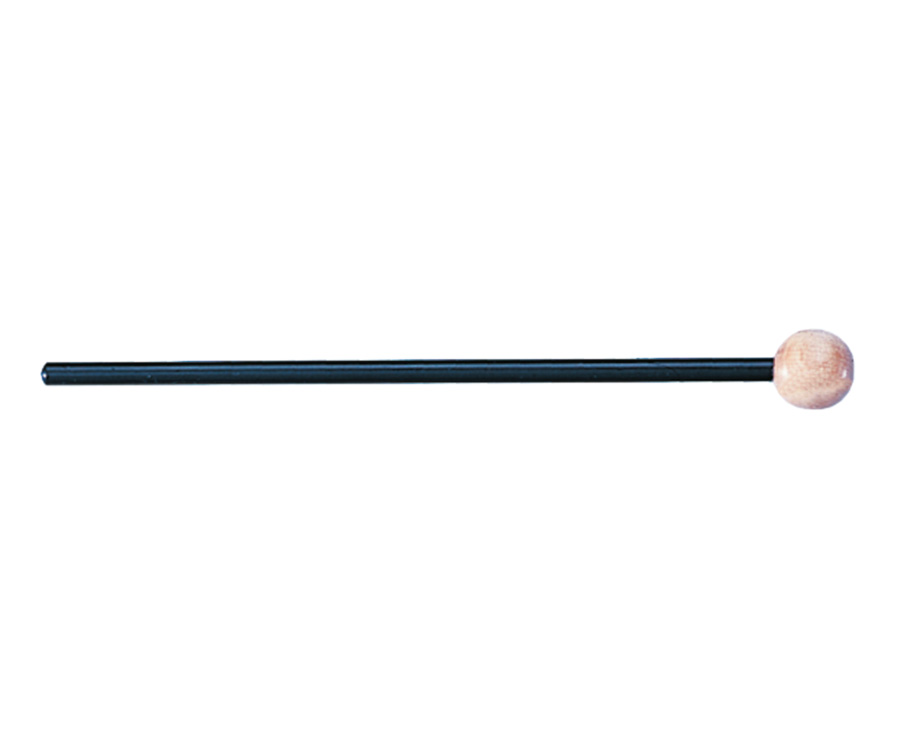 Houten hamer V68 met een lange zwarte steel en een ronde houten kop. Geschikt voor algemeen gebruik.