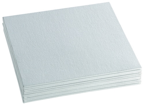 Canvas panelen 30 x 30 cm, set van 10 stuks, onbeschilderd en geschikt voor diverse creatieve projecten.
