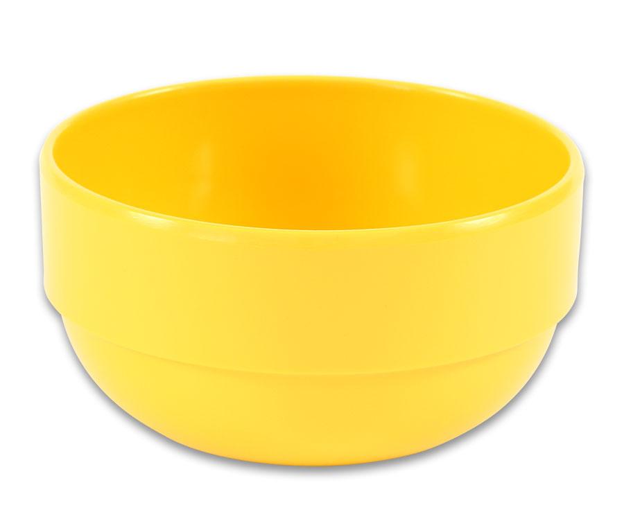 Klein geel bord van 11 cm, ideaal voor huis- en poppenhoek, leermiddelen en speelhoeken.