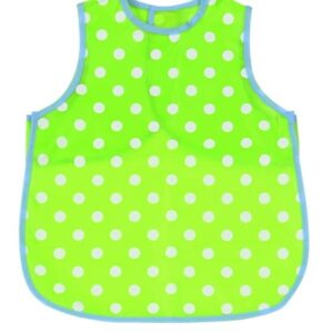 Groene slabbetjes met witte stippen en blauwe rand, ideaal voor de huis- en poppenhoek en spel- en ontwikkelingsactiviteiten.