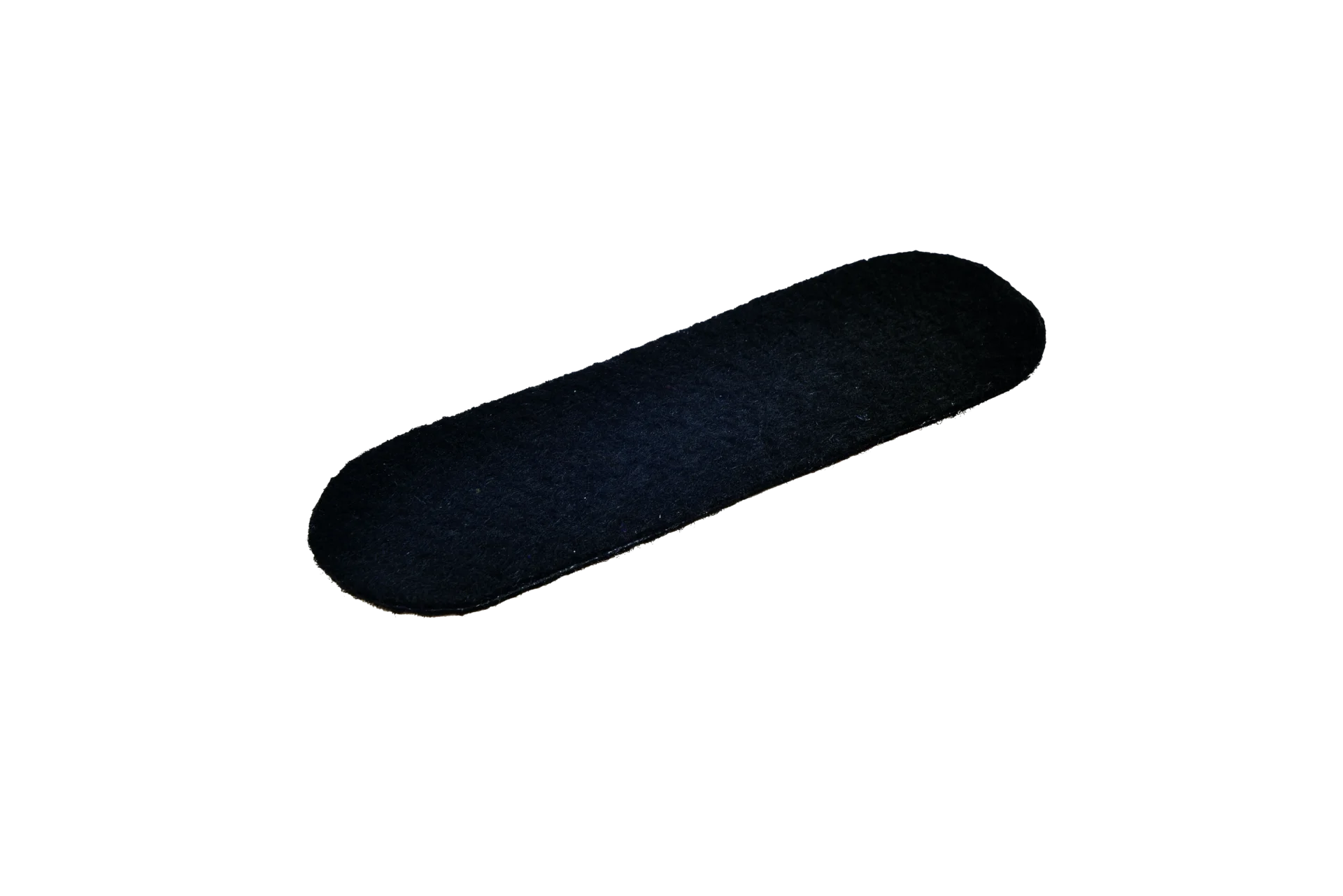 Houten wisserstrip navulling, zwart vilten pad voor whiteboards, eenvoudig te bevestigen met klittenband. 10 stuks.