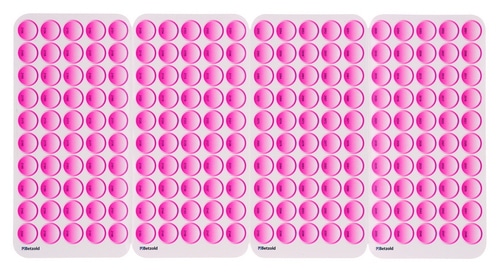 Roze sticker set met ronde stickers, geschikt voor leermiddelen en taalactiviteiten.