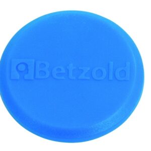Blauwe magneten van 2 cm, set van 10 stuks, met het logo van Betzold, geschikt voor gebruik op het bord.