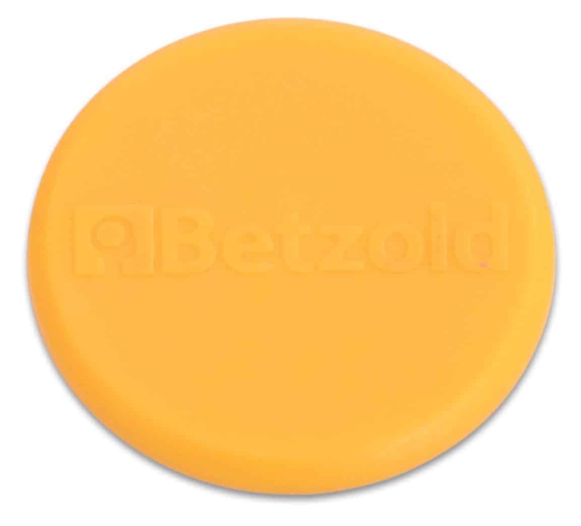 Gele magneten van 3 cm, set van 10 stuks, geschikt voor gebruik op het bord in klassenmanagement.