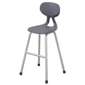 Moderne barkruk Xtra met ergonomische zitting en stevig metalen frame, ideaal voor kantines en onderwijs.