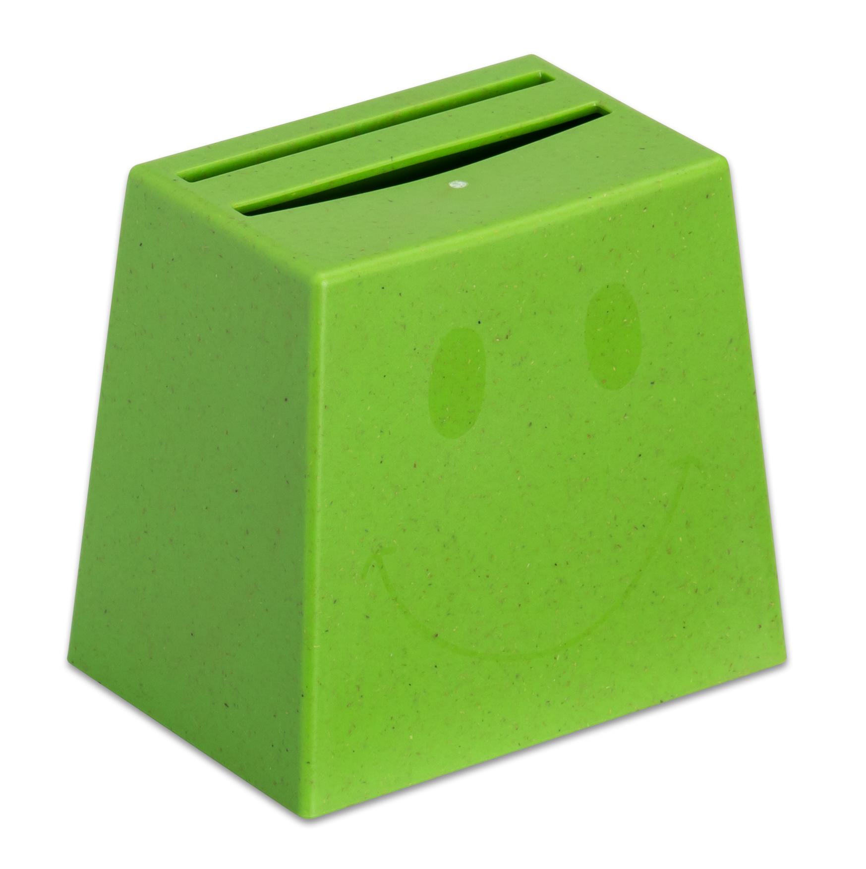 Groene quizz beker met glimlachend gezicht, drie stuks, ideaal voor spelletjes en educatieve activiteiten.