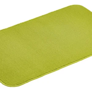 Laagpolig groen tapijt van 60 x 100 cm, ideaal voor Montessori speelruimtes en als speelkleed.
