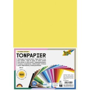 500 vellen gekleurd gekleurd papier in 25 kleuren gesorteerd
