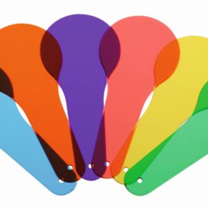 Transparante kleurmenghouders in verschillende kleuren, stapelbaar en ideaal voor kleurexperimenten met kinderen.