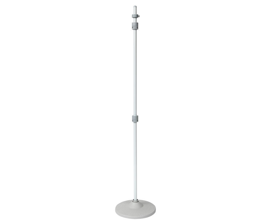 Standaard schotelvoet Compra paneel in grijs, 194 cm hoog met stevige ronde voet voor stabiliteit.