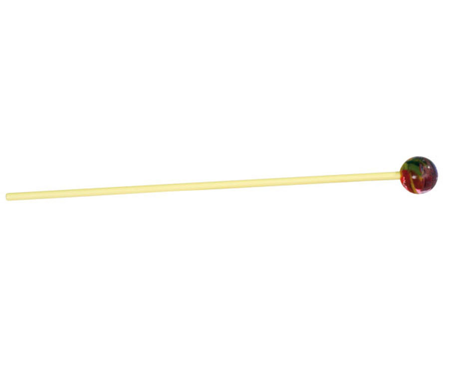 Klopper B2: een lange gele stok met een kleurrijke bol aan de bovenkant, ideaal voor diverse toepassingen.