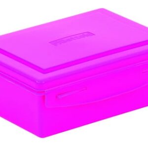 Roze opbergdoos medium van 1,5 liter met een deksel en handgrepen voor eenvoudig opbergen en sorteren.