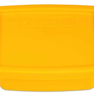 Mini opbergdoos van 200ml in felgeel met een stevige deksel, ideaal voor sorteren en opbergen.