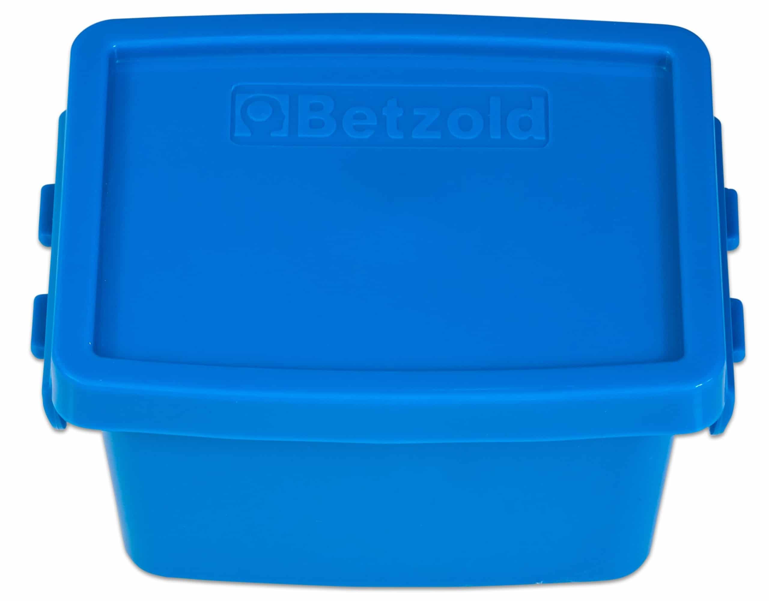Kleine blauwe opbergdoos van 300ml met een deksel, geschikt voor creatief gebruik en sorteren.