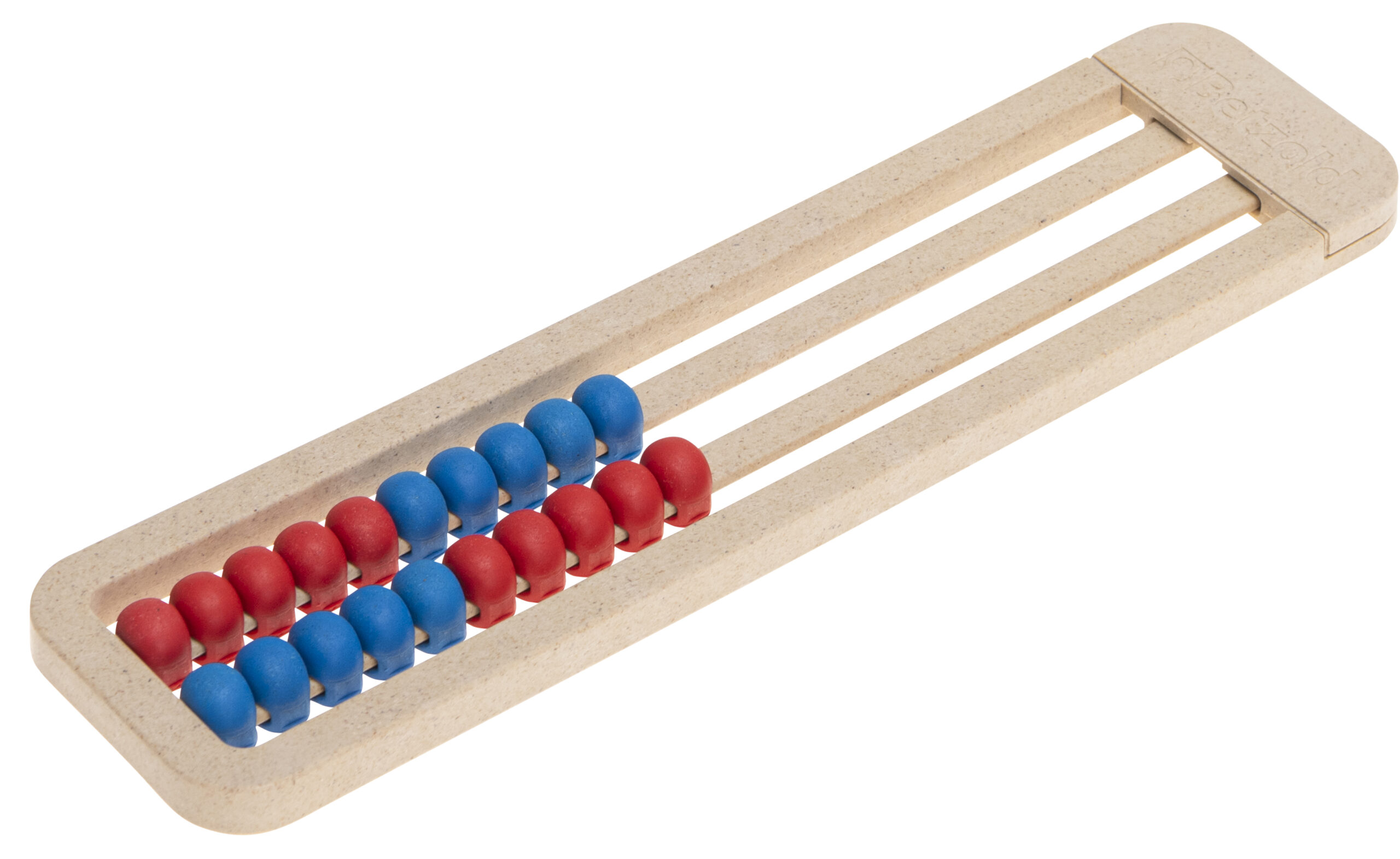 treeNside telraam in rood en blauw met kleurverandering, houten frame met kralen voor educatief gebruik.