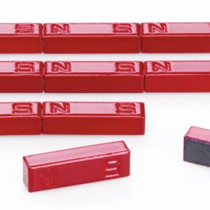 Rode staafmagneten (10 stuks) van 3 cm, ideaal voor experimenteren met magnetisme.