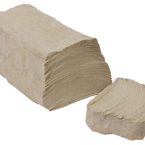 Witte klei van 10 kg, met een gladde textuur, ideaal voor creatieve projecten en kunstlessen.