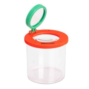 Potloep met een doorzichtige container en een groene, opklapbare vergrootlens voor natuuronderzoekers vanaf 3 jaar.