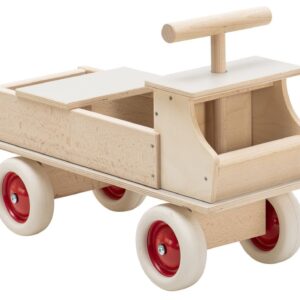 Houten loopauto vrachtwagen