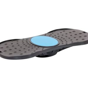 Balansbord met een golvende, antislip oppervlak en een centrale blauwe cirkel, ideaal voor evenwichtsoefeningen.