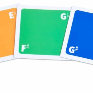 Boomwhacker kaarten set met 40 beschrijfbare kaarten in verschillende kleuren voor ritme- en beatonderwijs.