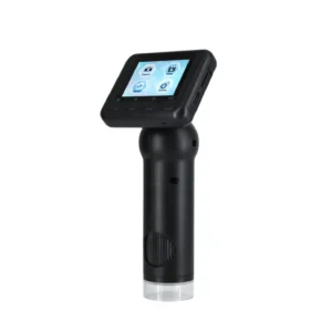 Digitale microscoop MSC-255 met touchscreen, zwart handvat en lens voor gedetailleerde vergroting.