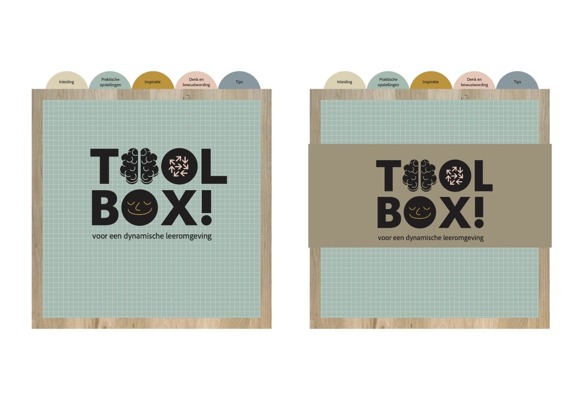 Toolbox voor een dynamische leeromgeving, met kleurrijke tabs en een uitnodigende, moderne uitstraling.