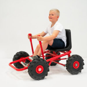 ROSE Gokart voor kinderen van 3-6 jaar, met vier lekvrije ballonbanden en een robuuste kunststof zitting.
