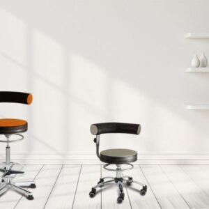 Premium Sanus gezondheidsstoel met verstelbare rugleuning en draaibaar ontwerp, ideaal voor kleutertafels.